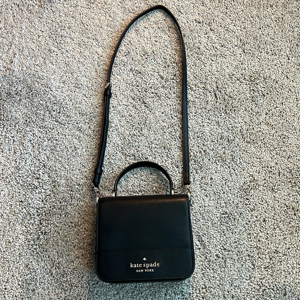 Kate Spade Black Top Handle Small Crossbody Purse